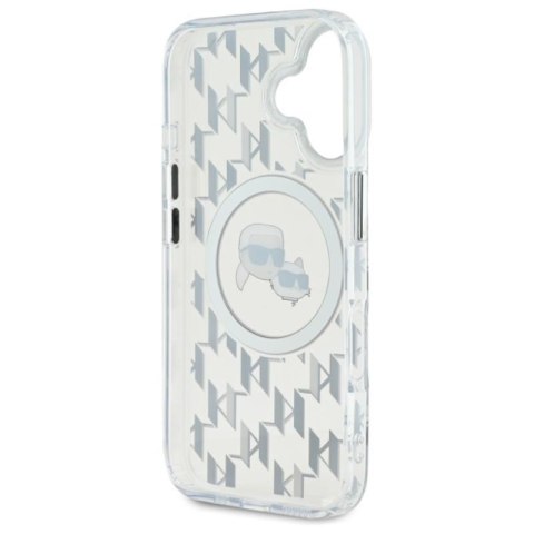 Karl Lagerfeld IML Monogram Karl & Choupette Head MagSafe - Etui iPhone 16 (przezroczysty) Karl Lagerfeld IML Monogram Karl & Choupette Head MagSafe - Etui iPhone 16 (przezroczysty)