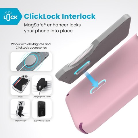 Speck Presidio2 Pro ClickLock & MagSafe - Etui iPhone 16 Pro Max (Wednesday Pink / Boysenberry Purple / White) Speck Presidio2 Pro ClickLock & MagSafe - Etui iPhone 16 Pro Max (Wednesday Pink / Boysenberry Purple / White)