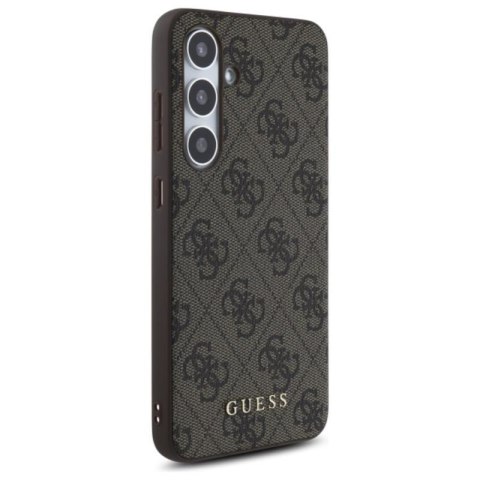 Guess 4G Metal Gold Logo - Etui Samsung Galaxy S24 FE (brązowy) Guess 4G Metal Gold Logo - Etui Samsung Galaxy S24 FE (brązowy)
