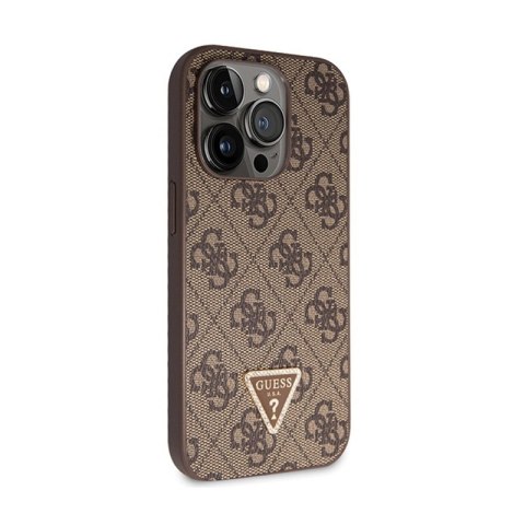 Guess Crossbody 4G Metal Logo - Etui iPhone 14 Pro (brązowy) Guess Crossbody 4G Metal Logo - Etui iPhone 14 Pro (brązowy)