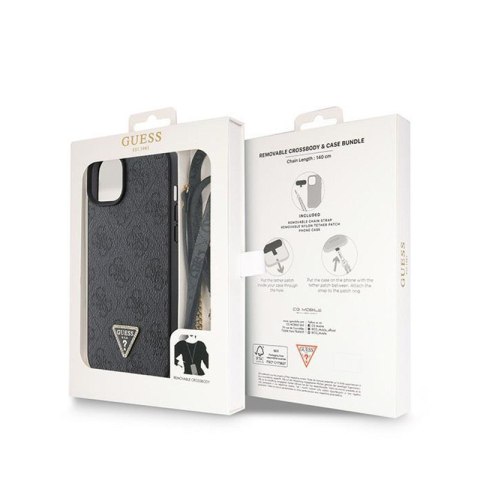 Guess Crossbody 4G Metal Logo - Etui iPhone 15 (czarny) Guess Crossbody 4G Metal Logo - Etui iPhone 15 (czarny)