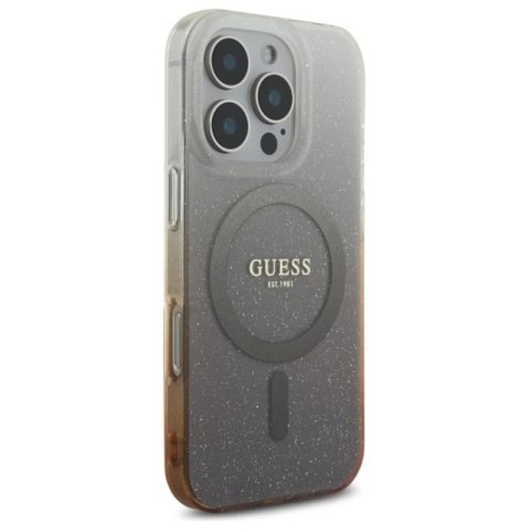 Guess IML Glitter Gradient MagSafe - Etui iPhone 16 Pro Max (brązowy) Guess IML Glitter Gradient MagSafe - Etui iPhone 16 Pro Max (brązowy)
