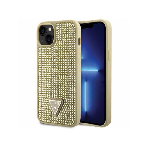 Guess Rhinestone Triangle - Etui iPhone 14 Plus (złoty) Guess Rhinestone Triangle - Etui iPhone 14 Plus (złoty)