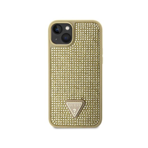 Guess Rhinestone Triangle - Etui iPhone 14 Plus (złoty) Guess Rhinestone Triangle - Etui iPhone 14 Plus (złoty)