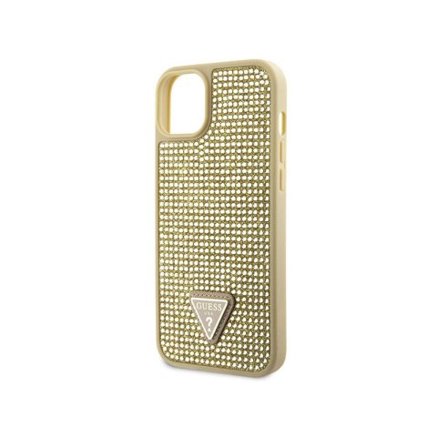 Guess Rhinestone Triangle - Etui iPhone 14 Plus (złoty) Guess Rhinestone Triangle - Etui iPhone 14 Plus (złoty)