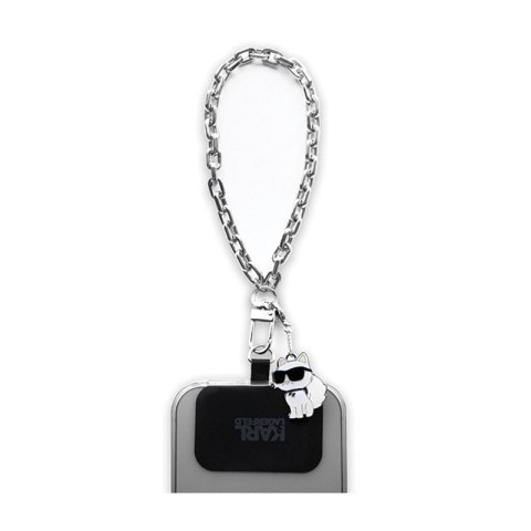Karl Lagerfeld Universal Hand Strap Choupette - Smyczka / zawieszka do telefonu (srebrny) Karl Lagerfeld Universal Hand Strap Choupette - Smyczka / zawieszka do telefonu (srebrny)