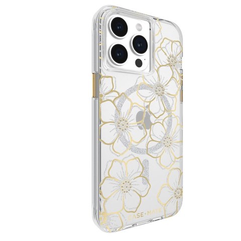 Case-Mate Floral Gems MagSafe - Etui iPhone 15 Pro Max (Gold) Case-Mate Floral Gems MagSafe - Etui iPhone 15 Pro Max (Gold)