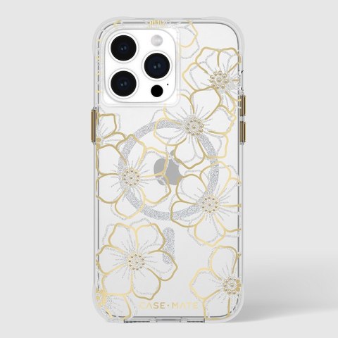 Case-Mate Floral Gems MagSafe - Etui iPhone 15 Pro Max (Gold) Case-Mate Floral Gems MagSafe - Etui iPhone 15 Pro Max (Gold)
