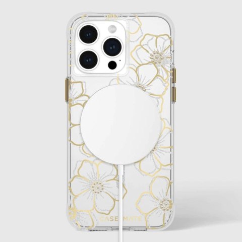 Case-Mate Floral Gems MagSafe - Etui iPhone 15 Pro Max (Gold) Case-Mate Floral Gems MagSafe - Etui iPhone 15 Pro Max (Gold)