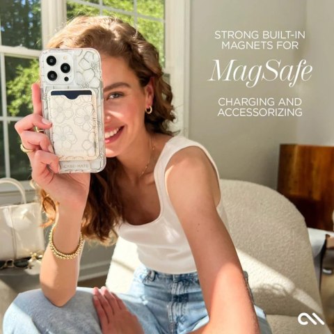 Case-Mate Floral Gems MagSafe - Etui iPhone 15 Pro Max (Gold) Case-Mate Floral Gems MagSafe - Etui iPhone 15 Pro Max (Gold)