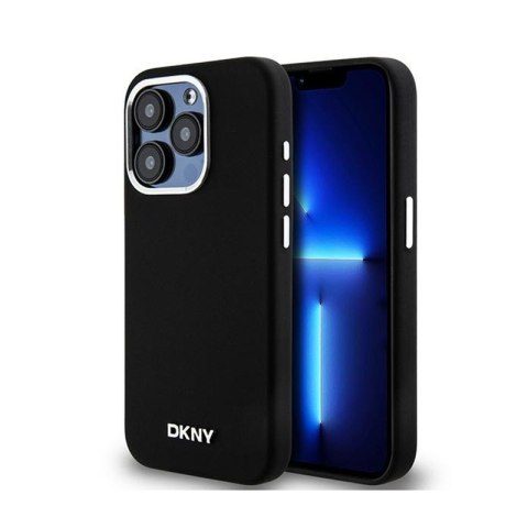 DKNY Liquid Silicone Small Metal Logo MagSafe - Etui iPhone 15 Pro (czarny) DKNY Liquid Silicone Small Metal Logo MagSafe - Etui iPhone 15 Pro (czarny)