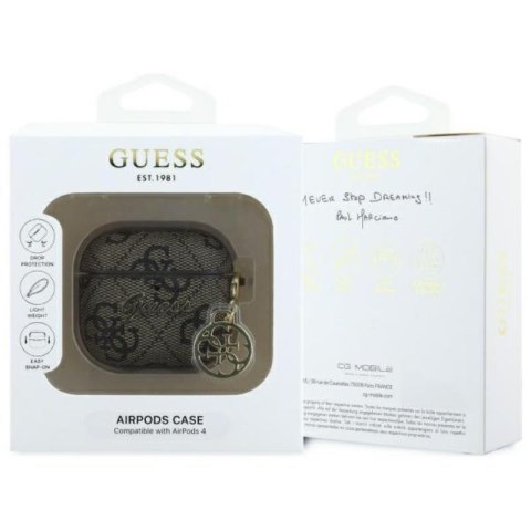 Guess 4G Charm Collection - Etui AirPods 4 (brązowy) Guess 4G Charm Collection - Etui AirPods 4 (brązowy)