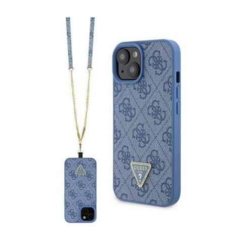 Guess Crossbody 4G Metal Logo - Etui iPhone 15 (niebieski) Guess Crossbody 4G Metal Logo - Etui iPhone 15 (niebieski)