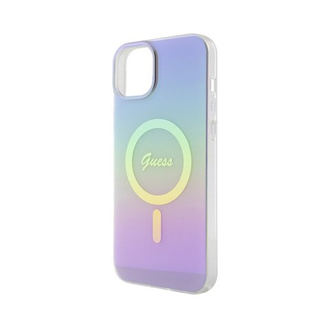 Guess IML Iridescent MagSafe - Etui iPhone 15 (fioletowy) Guess IML Iridescent MagSafe - Etui iPhone 15 (fioletowy)