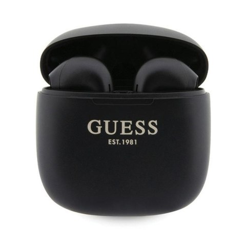 Guess True Wireless Script Logo BT5.3 - Słuchawki TWS + etui ładujące (czarny) Guess True Wireless Script Logo BT5.3 - Słuchawki TWS + etui ładujące (czarny)