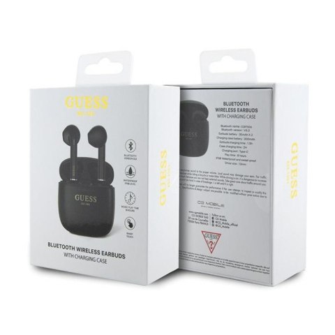 Guess True Wireless Script Logo BT5.3 - Słuchawki TWS + etui ładujące (czarny) Guess True Wireless Script Logo BT5.3 - Słuchawki TWS + etui ładujące (czarny)