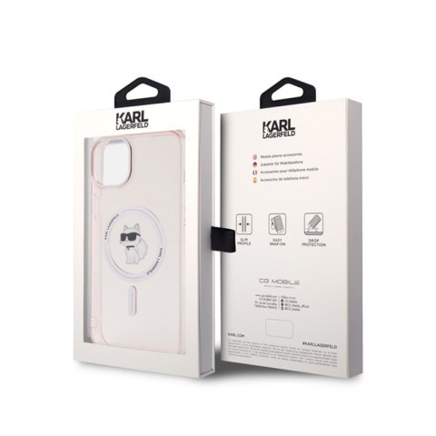 Karl Lagerfeld IML Choupette MagSafe - Etui iPhone 15 Plus (różowy) Karl Lagerfeld IML Choupette MagSafe - Etui iPhone 15 Plus (różowy)