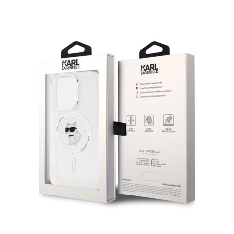 Karl Lagerfeld IML Choupette MagSafe - Etui iPhone 15 Pro (przezroczysty) Karl Lagerfeld IML Choupette MagSafe - Etui iPhone 15 Pro (przezroczysty)