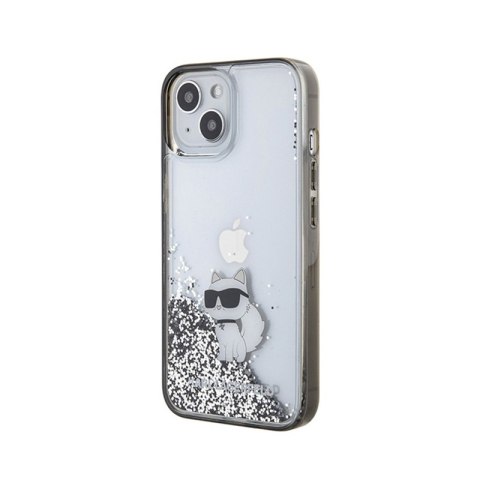 Karl Lagerfeld Liquid Glitter Choupette - Etui iPhone 15 (przezroczysty) Karl Lagerfeld Liquid Glitter Choupette - Etui iPhone 15 (przezroczysty)