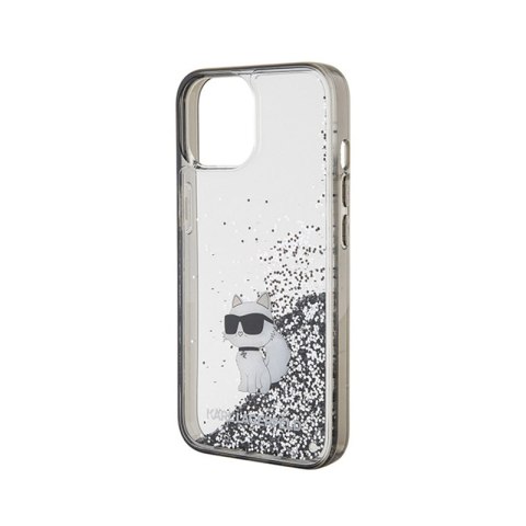 Karl Lagerfeld Liquid Glitter Choupette - Etui iPhone 15 (przezroczysty) Karl Lagerfeld Liquid Glitter Choupette - Etui iPhone 15 (przezroczysty)