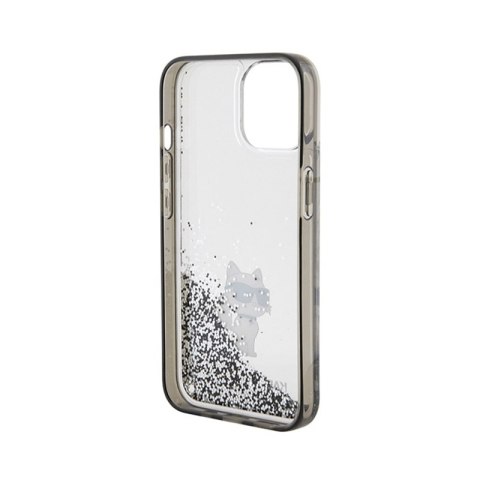Karl Lagerfeld Liquid Glitter Choupette - Etui iPhone 15 (przezroczysty) Karl Lagerfeld Liquid Glitter Choupette - Etui iPhone 15 (przezroczysty)
