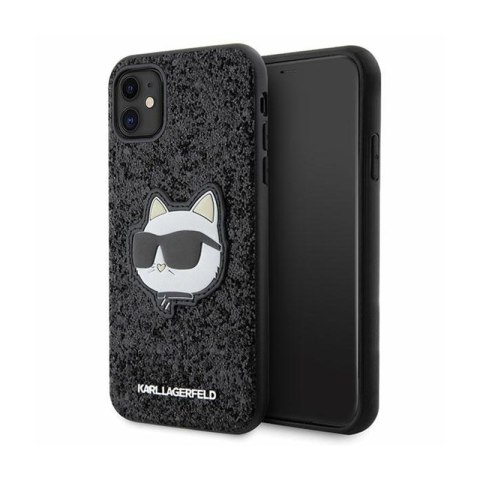 Karl Lagerfeld NFT Glitter Choupette Patch - Etui iPhone 11 (Czarny) Karl Lagerfeld NFT Glitter Choupette Patch - Etui iPhone 11 (Czarny)