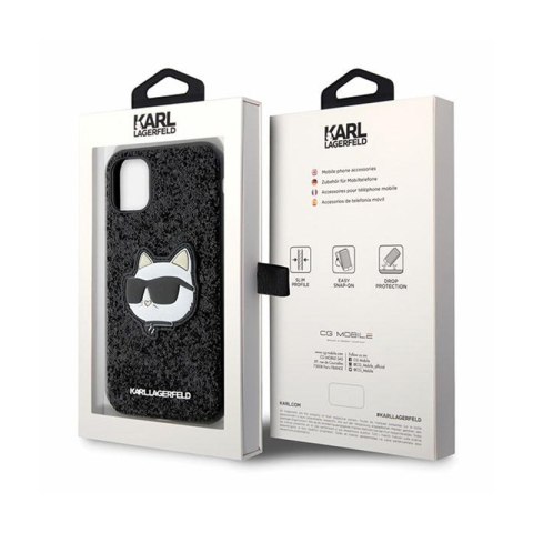 Karl Lagerfeld NFT Glitter Choupette Patch - Etui iPhone 11 (Czarny) Karl Lagerfeld NFT Glitter Choupette Patch - Etui iPhone 11 (Czarny)