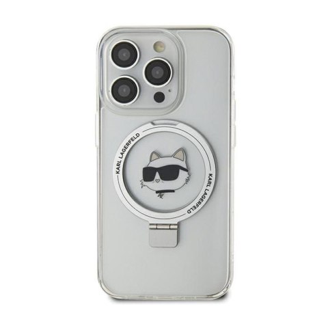 Karl Lagerfeld Ring Stand Choupette Head MagSafe - Etui iPhone 15 Pro Max (biały) Karl Lagerfeld Ring Stand Choupette Head MagSafe - Etui iPhone 15 Pro Max (biały)