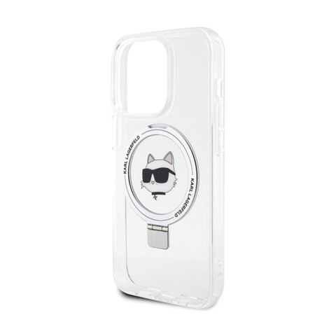 Karl Lagerfeld Ring Stand Choupette Head MagSafe - Etui iPhone 15 Pro Max (biały) Karl Lagerfeld Ring Stand Choupette Head MagSafe - Etui iPhone 15 Pro Max (biały)