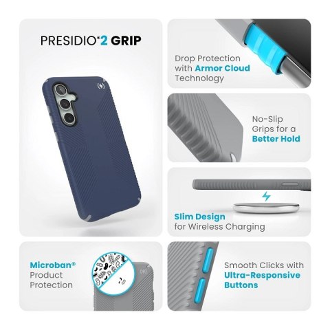 Speck Presidio2 Grip - Etui Samsung Galaxy S23 FE (Coastal Blue/Black/White) Speck Presidio2 Grip - Etui Samsung Galaxy S23 FE (Coastal Blue/Black/White)