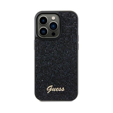 Guess Disco Metal Script - Etui iPhone 13 Pro (czarny) Guess Disco Metal Script - Etui iPhone 13 Pro (czarny)