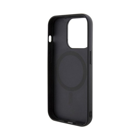 Guess GCube Stripes MagSafe - Etui iPhone 15 Pro (czarny) Guess GCube Stripes MagSafe - Etui iPhone 15 Pro (czarny)