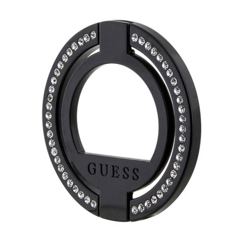 Guess MagSafe Ring Stand Rhinestone - Magnetyczny uchwyt na palec do telefonu z funkcją standu (Czarny) Guess MagSafe Ring Stand Rhinestone - Magnetyczny uchwyt na palec do telefonu z funkcją standu (Czarny)