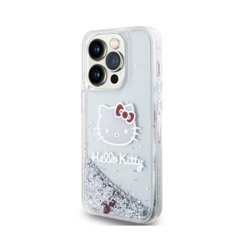 Hello Kitty Liquid Glitter Charms Kitty Head - Etui iPhone 14 Pro Max (srebrny) Hello Kitty Liquid Glitter Charms Kitty Head - Etui iPhone 14 Pro Max (srebrny)