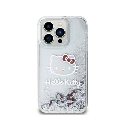 Hello Kitty Liquid Glitter Charms Kitty Head - Etui iPhone 14 Pro Max (srebrny) Hello Kitty Liquid Glitter Charms Kitty Head - Etui iPhone 14 Pro Max (srebrny)