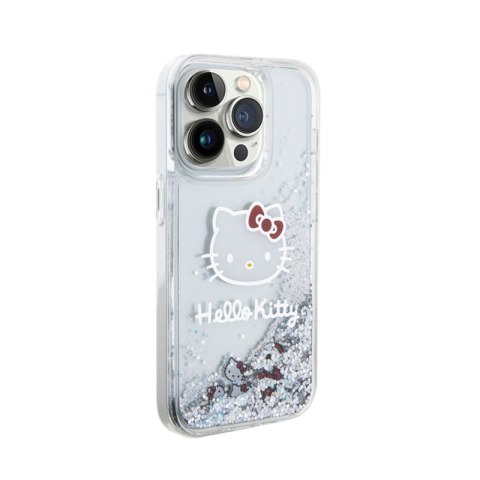 Hello Kitty Liquid Glitter Charms Kitty Head - Etui iPhone 14 Pro Max (srebrny) Hello Kitty Liquid Glitter Charms Kitty Head - Etui iPhone 14 Pro Max (srebrny)