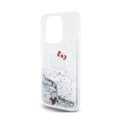 Hello Kitty Liquid Glitter Charms Kitty Head - Etui iPhone 14 Pro Max (srebrny) Hello Kitty Liquid Glitter Charms Kitty Head - Etui iPhone 14 Pro Max (srebrny)