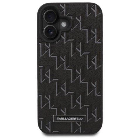 Karl Lagerfeld Hot Stamp MagSafe - Etui iPhone 16 (czarny) Karl Lagerfeld Hot Stamp MagSafe - Etui iPhone 16 (czarny)