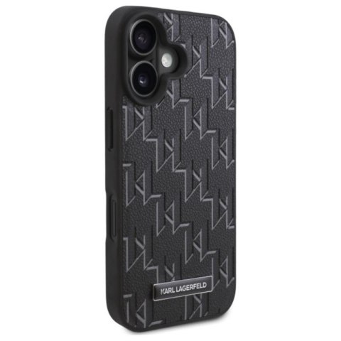 Karl Lagerfeld Hot Stamp MagSafe - Etui iPhone 16 (czarny) Karl Lagerfeld Hot Stamp MagSafe - Etui iPhone 16 (czarny)