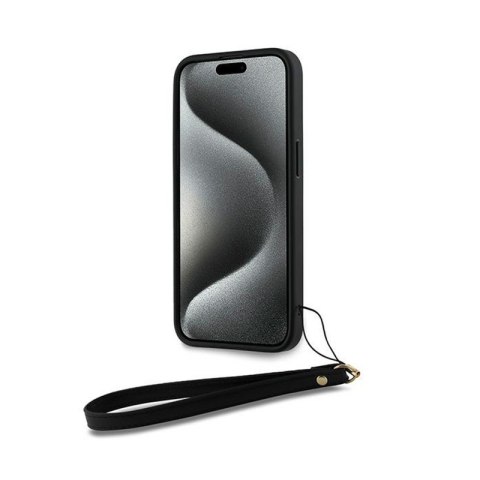 DKNY Wrist Strap Stock Logo - Etui iPhone 15 Pro Max (czarny) DKNY Wrist Strap Stock Logo - Etui iPhone 15 Pro Max (czarny)