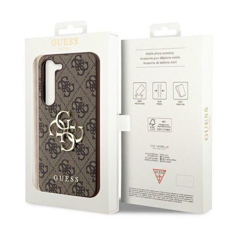 Guess 4G Big Metal Logo - Etui Samsung Galaxy S24 (brązowy) Guess 4G Big Metal Logo - Etui Samsung Galaxy S24 (brązowy)