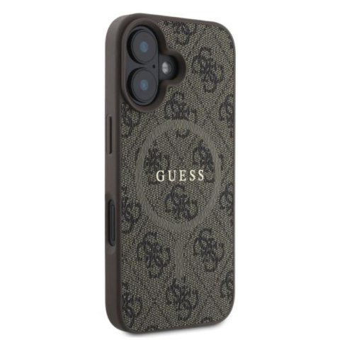Guess 4G Ring Classic Logo MagSafe - Etui iPhone 16 (brązowy) Guess 4G Ring Classic Logo MagSafe - Etui iPhone 16 (brązowy)