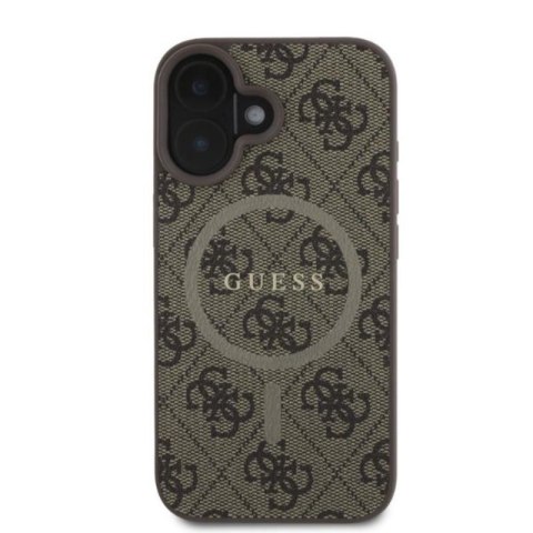Guess 4G Ring Classic Logo MagSafe - Etui iPhone 16 (brązowy) Guess 4G Ring Classic Logo MagSafe - Etui iPhone 16 (brązowy)