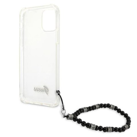 Guess Black Pearl Strap - Etui iPhone 12 Pro Max (przezroczysty) Guess Black Pearl Strap - Etui iPhone 12 Pro Max (przezroczysty)