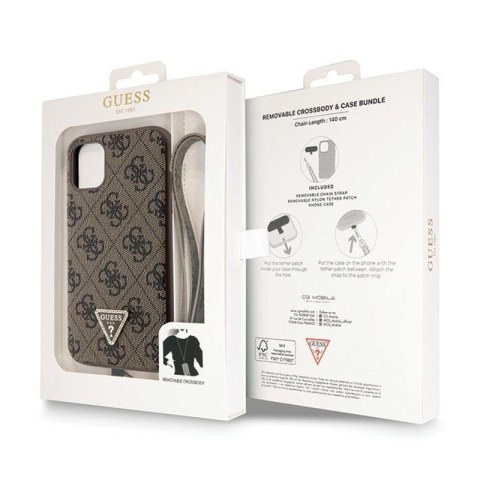 Guess Crossbody 4G Metal Logo - Etui iPhone 11 (brązowy) Guess Crossbody 4G Metal Logo - Etui iPhone 11 (brązowy)