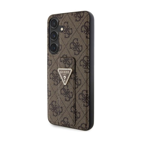 Guess Grip Stand 4G Triangle Strass Logo - Etui Samsung Galaxy S24 (brązowy) Guess Grip Stand 4G Triangle Strass Logo - Etui Samsung Galaxy S24 (brązowy)
