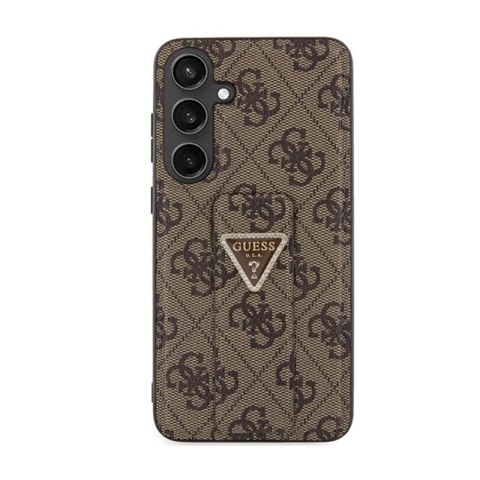 Guess Grip Stand 4G Triangle Strass Logo - Etui Samsung Galaxy S24 (brązowy) Guess Grip Stand 4G Triangle Strass Logo - Etui Samsung Galaxy S24 (brązowy)