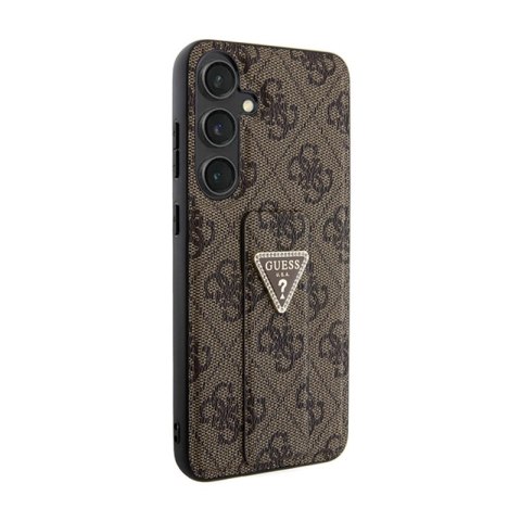 Guess Grip Stand 4G Triangle Strass Logo - Etui Samsung Galaxy S24 (brązowy) Guess Grip Stand 4G Triangle Strass Logo - Etui Samsung Galaxy S24 (brązowy)