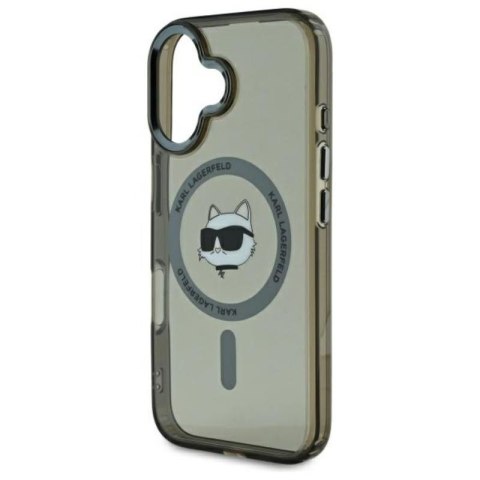 Karl Lagerfeld IML Metal Choupette Head MagSafe - Etui iPhone 16 (czarny) Karl Lagerfeld IML Metal Choupette Head MagSafe - Etui iPhone 16 (czarny)