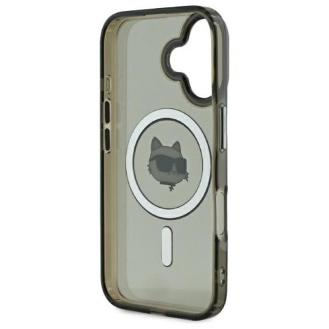 Karl Lagerfeld IML Metal Choupette Head MagSafe - Etui iPhone 16 (czarny) Karl Lagerfeld IML Metal Choupette Head MagSafe - Etui iPhone 16 (czarny)